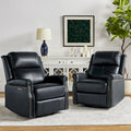 Traditional Genuine Leather Power Swivel Recliner with Nailhead Trim and USB, Set of 2, Multi-Color