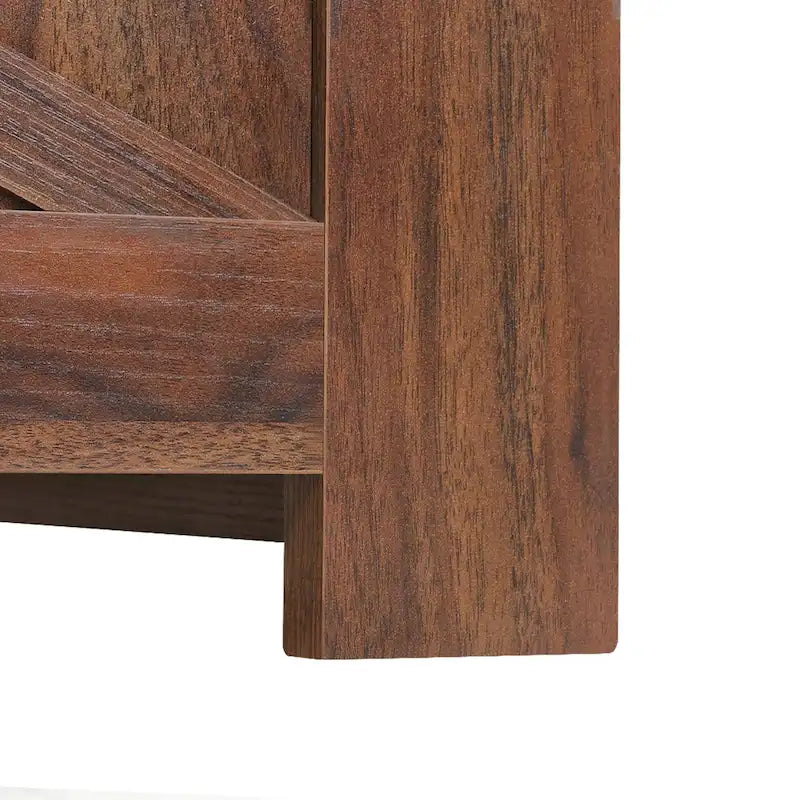 Modern Rustic Square Wood Coffee Table with Storage, Multi-Color