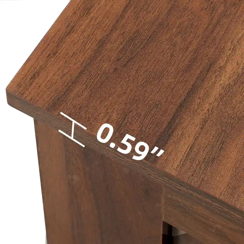 Modern Rustic Square Wood Coffee Table with Storage, Multi-Color