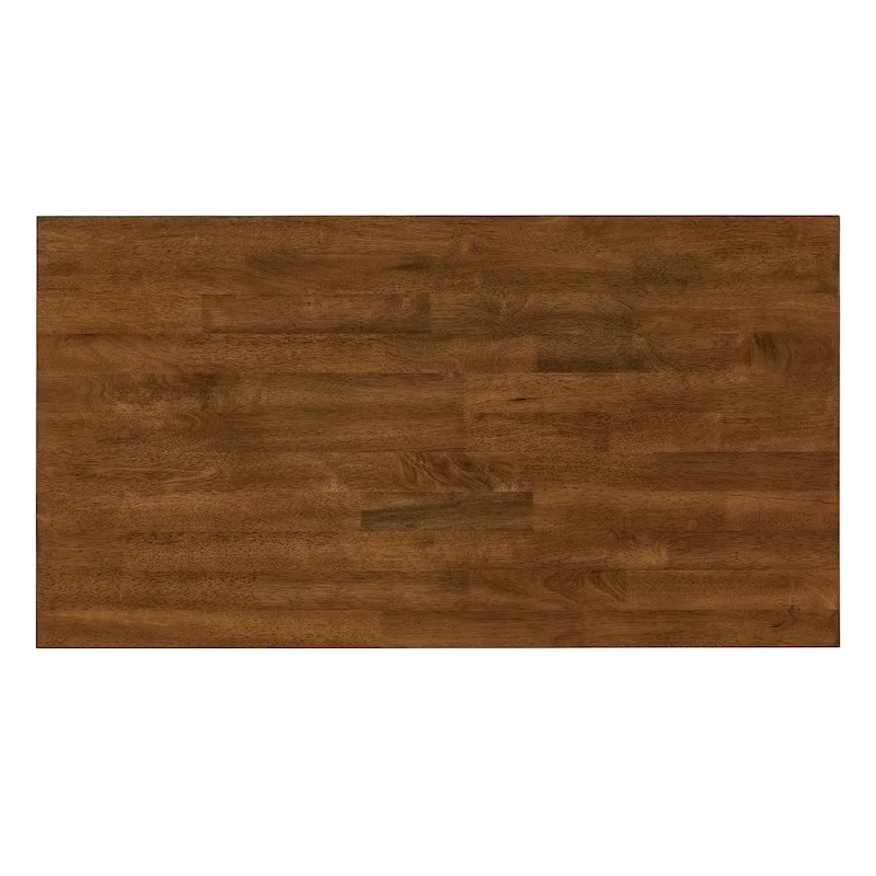 Two-Tone Rubberwood Kitchen Island with 2 Felt-Lined Drawers and 2 Open Shelves, Multi-Color
