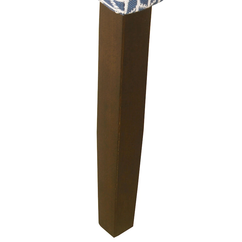 Sedia da pranzo imbottita classica in stile Parsons con gambe in legno e tessuto fantasia, set di 2, multicolore