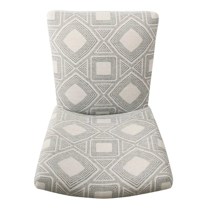 Sedia da pranzo imbottita classica in stile Parsons con gambe in legno e tessuto fantasia, set di 2, multicolore