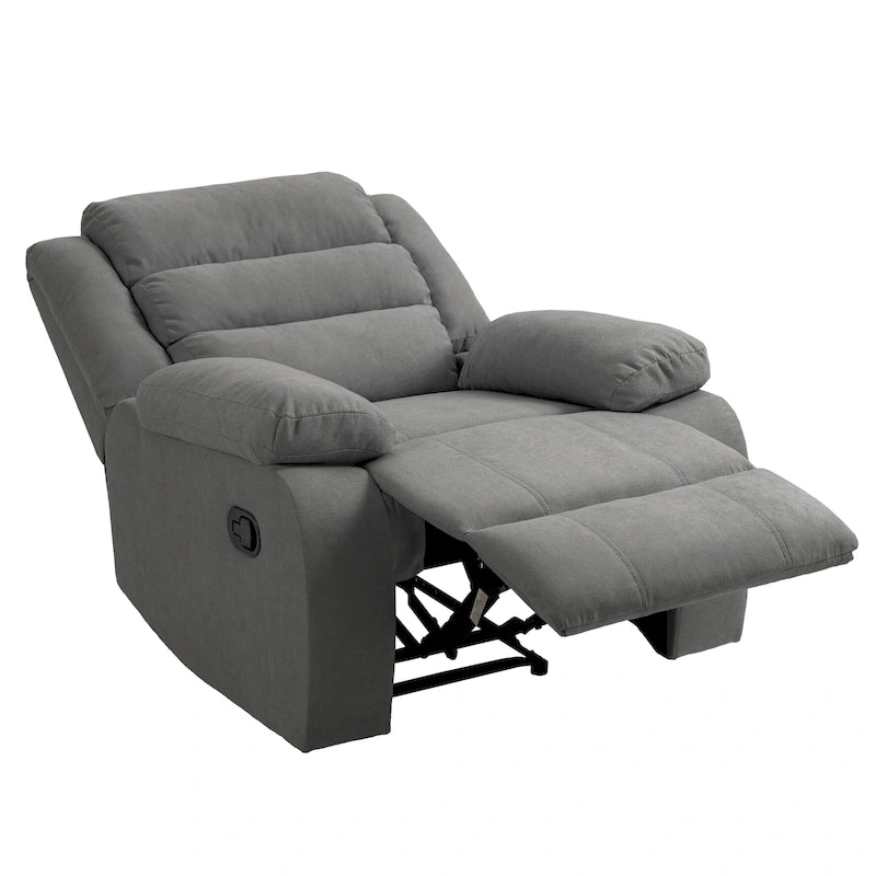 Classic Manual Pushback Recliner Chair with High Back and Rolled Arms, Set of 2, Multi-Color