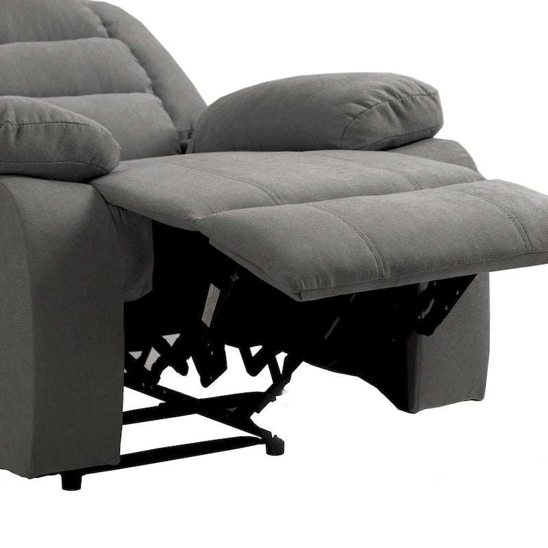 Classic Manual Pushback Recliner Chair with High Back and Rolled Arms, Set of 2, Multi-Color