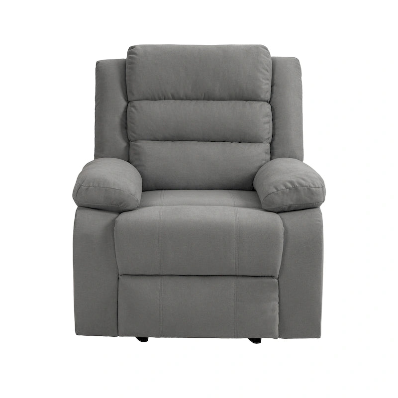 Classic Manual Pushback Recliner Chair with High Back and Rolled Arms, Set of 2, Multi-Color