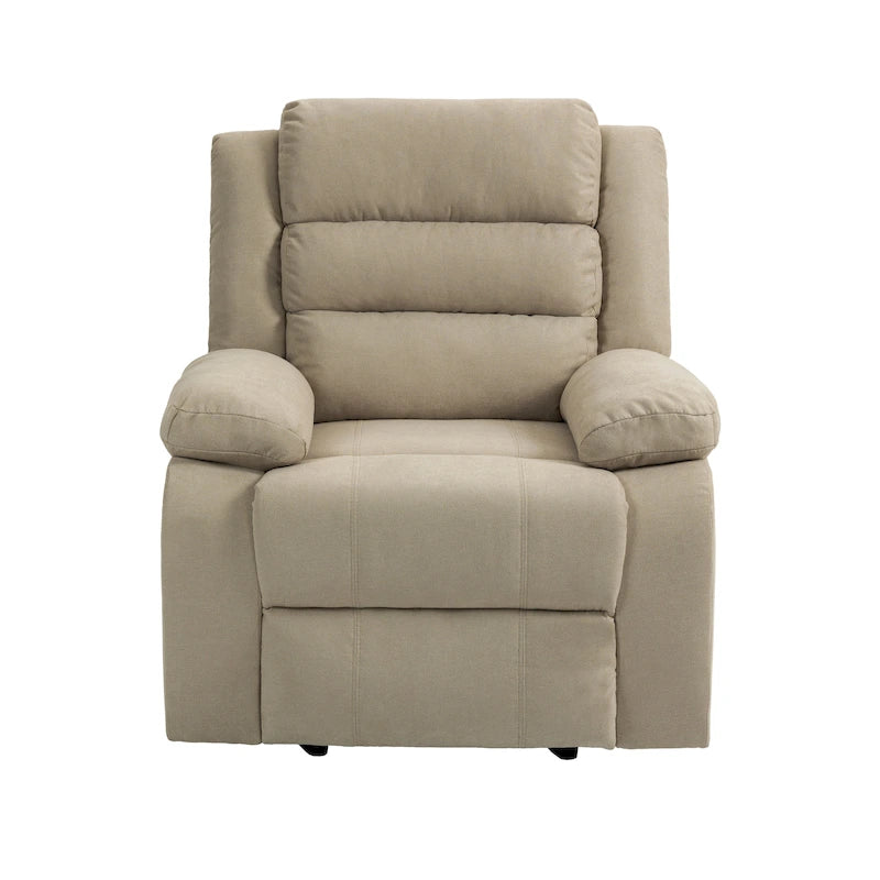 Classic Manual Pushback Recliner Chair with High Back and Rolled Arms, Set of 2, Multi-Color