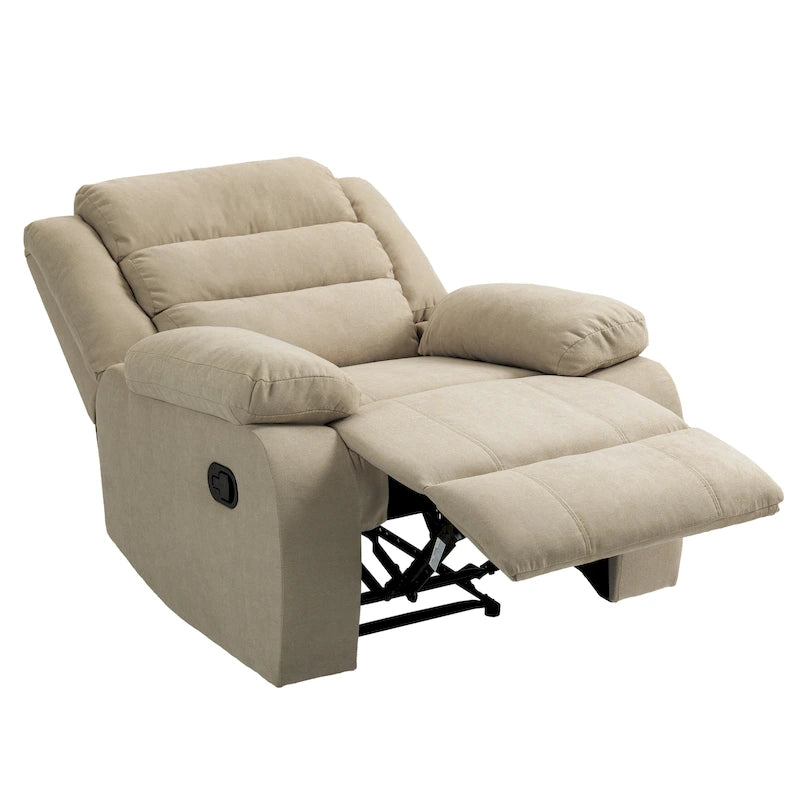Classic Manual Pushback Recliner Chair with High Back and Rolled Arms, Set of 2, Multi-Color