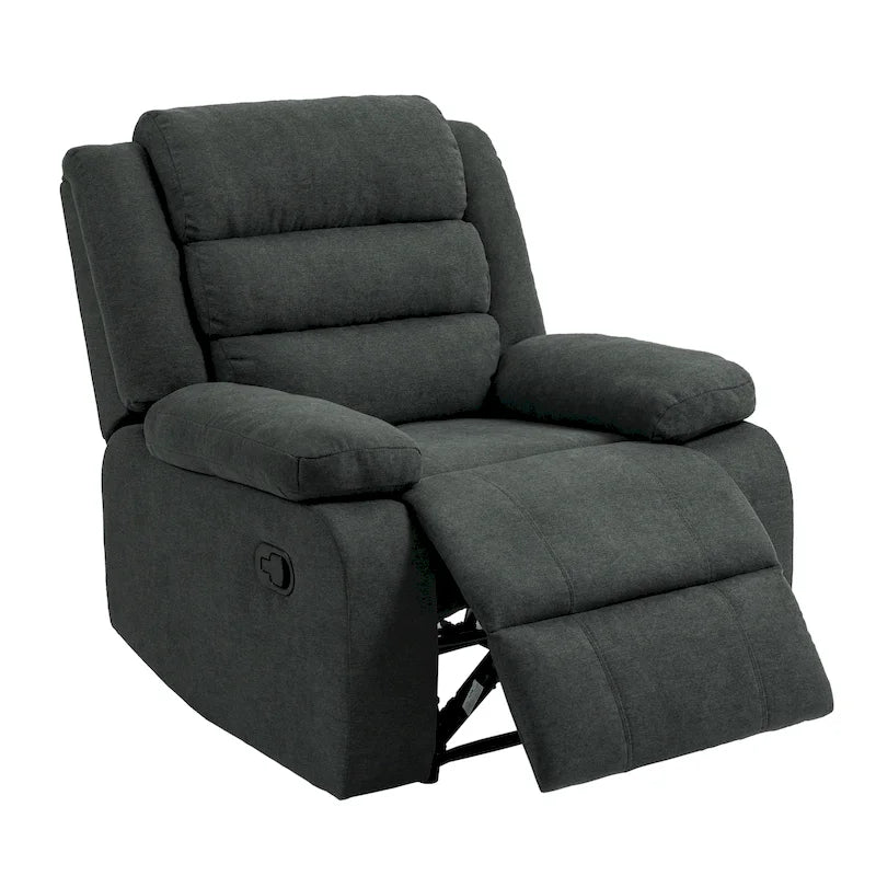 Classic Manual Pushback Recliner Chair with High Back and Rolled Arms, Set of 2, Multi-Color