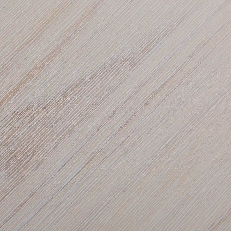 Solid Pine Round Coffee Table with Wirebrush Finish and Cross Legs, Multi-Color