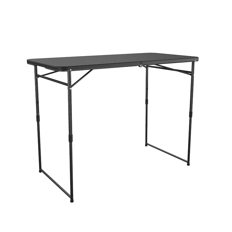 4 ft. Fold-in-Half Portable Utility Table with Adjustable Height, Indoor and Outdoor