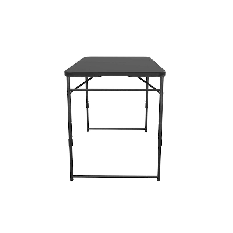 4 ft. Fold-in-Half Portable Utility Table with Adjustable Height, Indoor and Outdoor