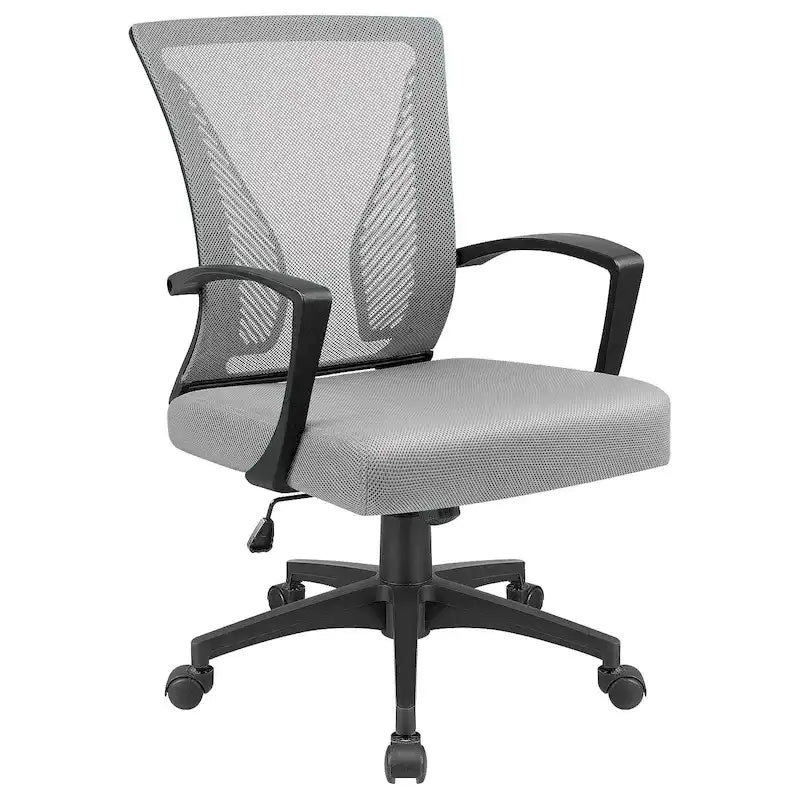Mid-Back Mesh Ergonomic Office Chair with Lumbar Support and Armrests, Multi-Color