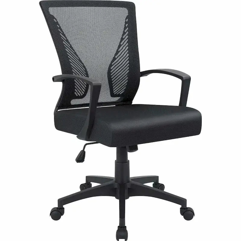 Mid-Back Mesh Ergonomic Office Chair with Lumbar Support and Armrests, Multi-Color