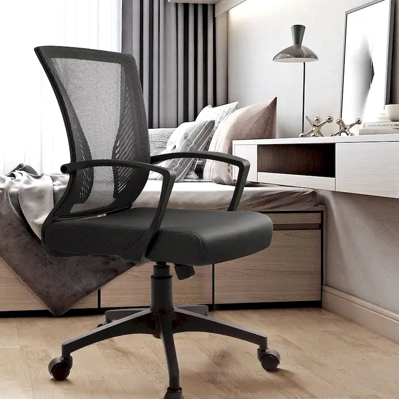 Mid-Back Mesh Ergonomic Office Chair with Lumbar Support and Armrests, Multi-Color