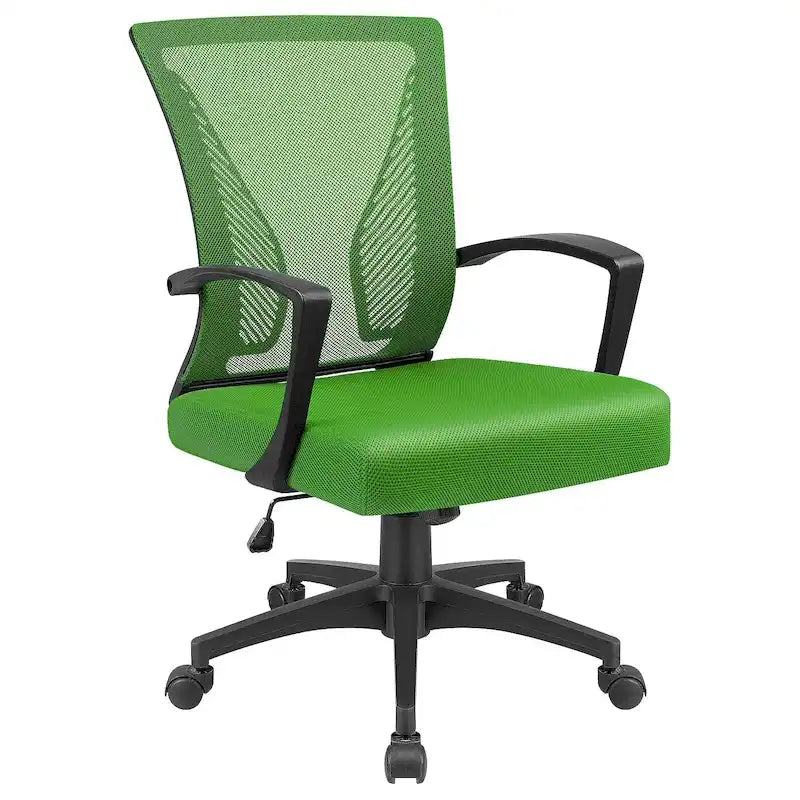 Mid-Back Mesh Ergonomic Office Chair with Lumbar Support and Armrests, Multi-Color