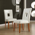 Alsace White Faux Leather Dining Chairs (Set of 2) by iNSPIRE Q Classic - Dining Chair