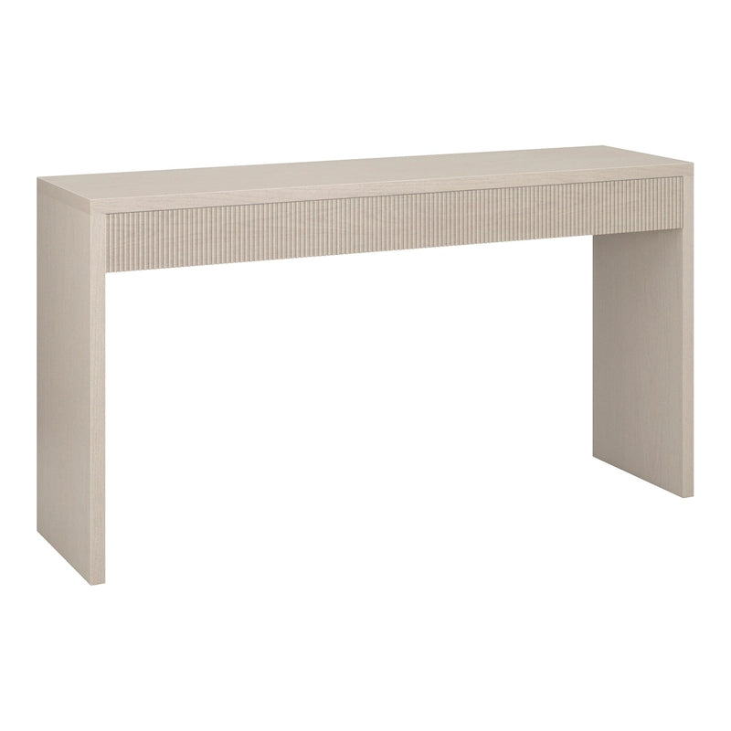 55" Modern Console Table with Fluted Front Panel and Parsons-Style Frame, Multi-Color