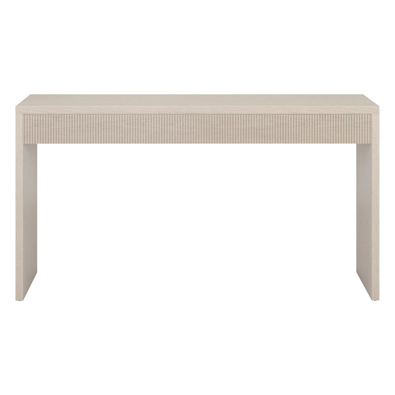 55" Modern Console Table with Fluted Front Panel and Parsons-Style Frame, Multi-Color