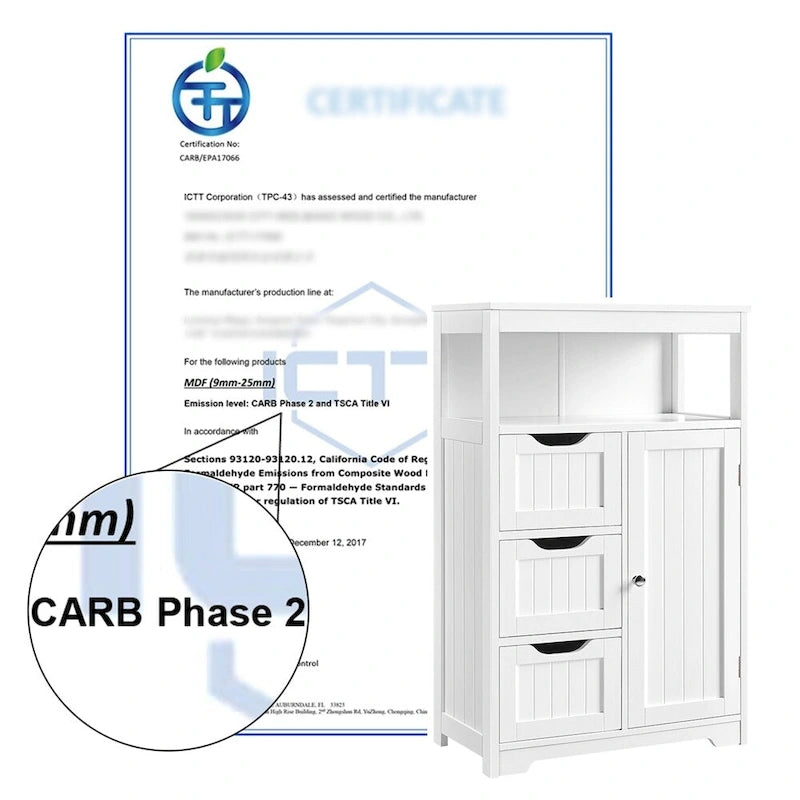 Freestanding Floor Cabinet with Drawers, Open Shelf and Storage Door, Multi-Color